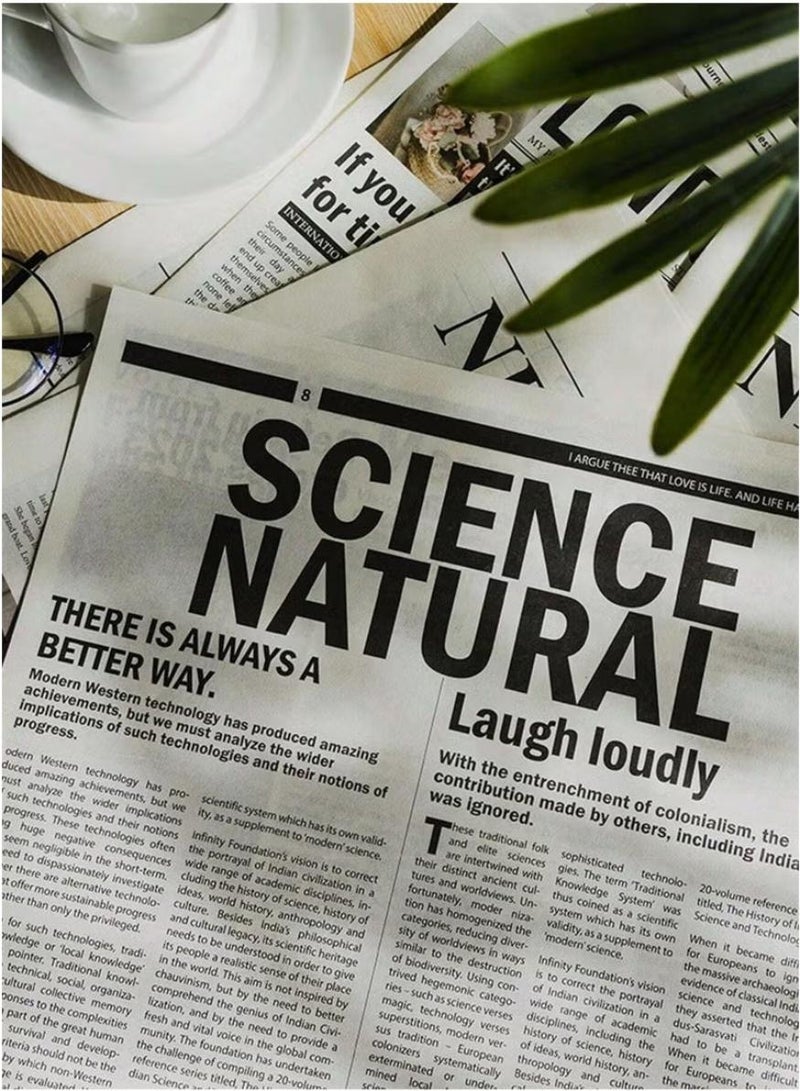 كاكو 6 أدوات تصوير فوتوغرافي بريطانية قديمة خلفية صحيفة رجعية مناسبة للملابس العصرية، وتصوير الأطعمة، والديكور المنزلي، وورق تغليف باقات الزهور، والأدوات الزخرفية الجذابة. - Image 5